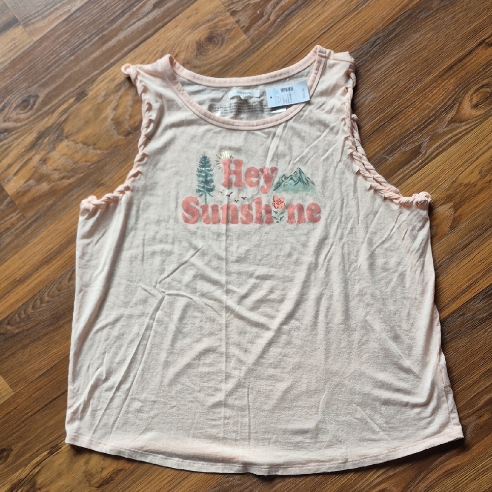 Peach Sleeveless 'Hey Sunshine' Top